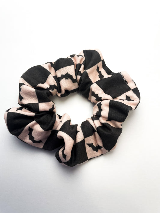 Checkered Bats Scrunchie