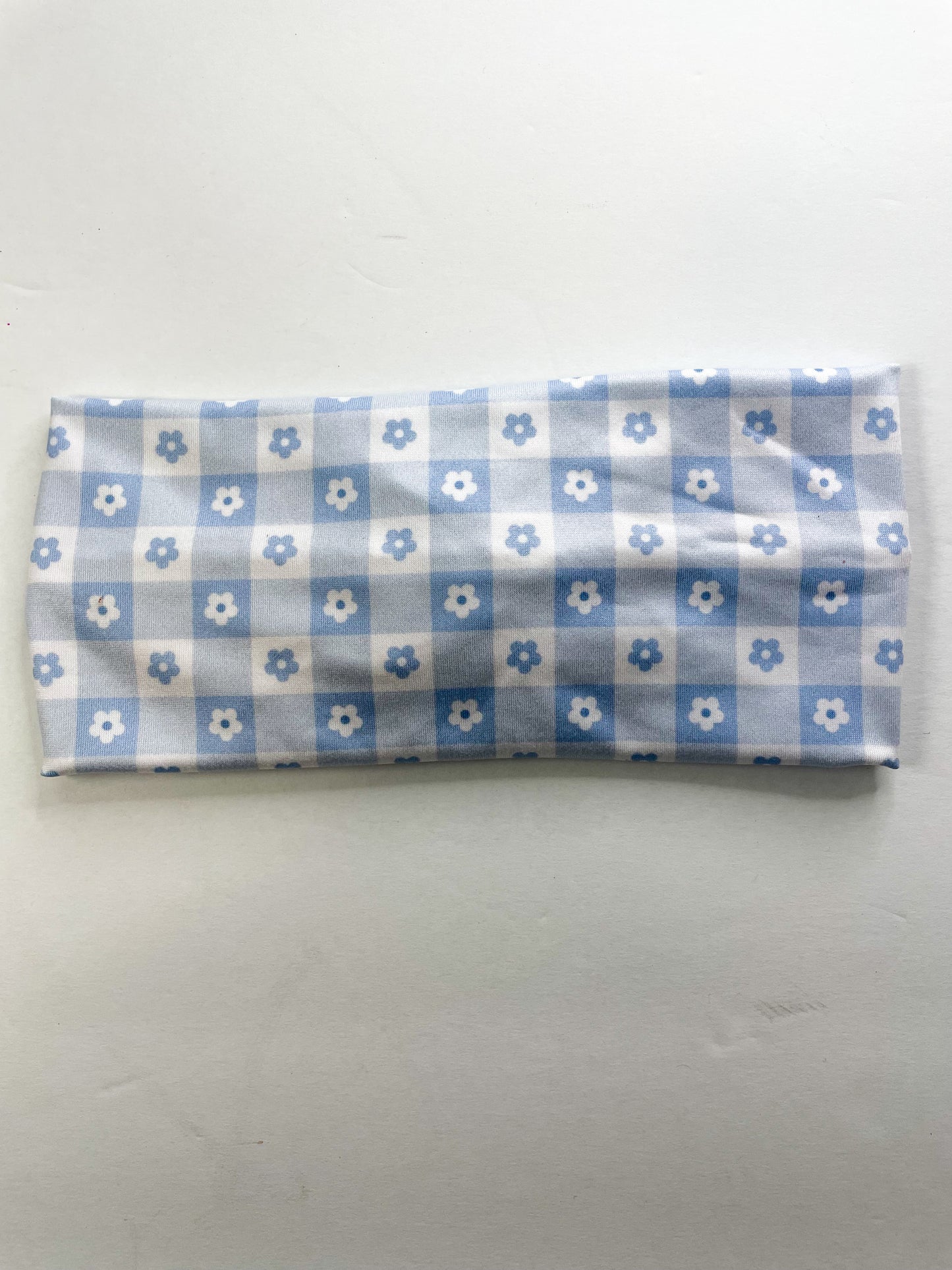 Blue Flower Gingham