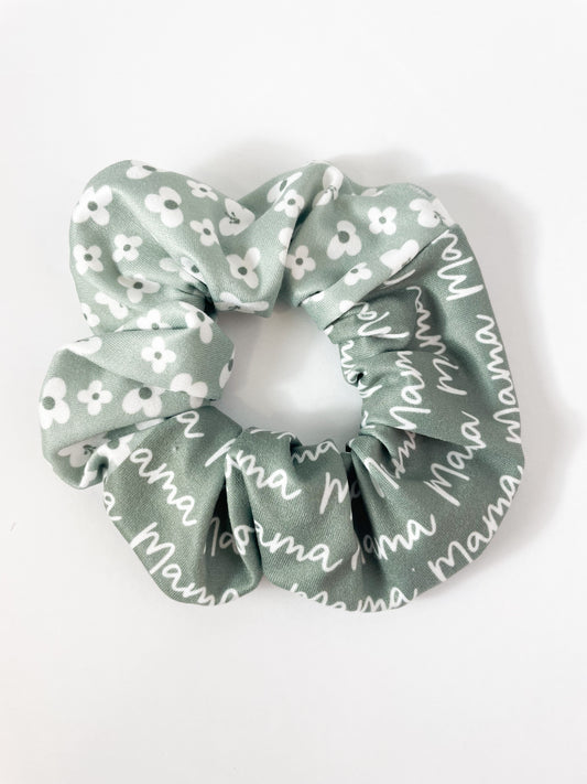 Green Mama Scrunchie