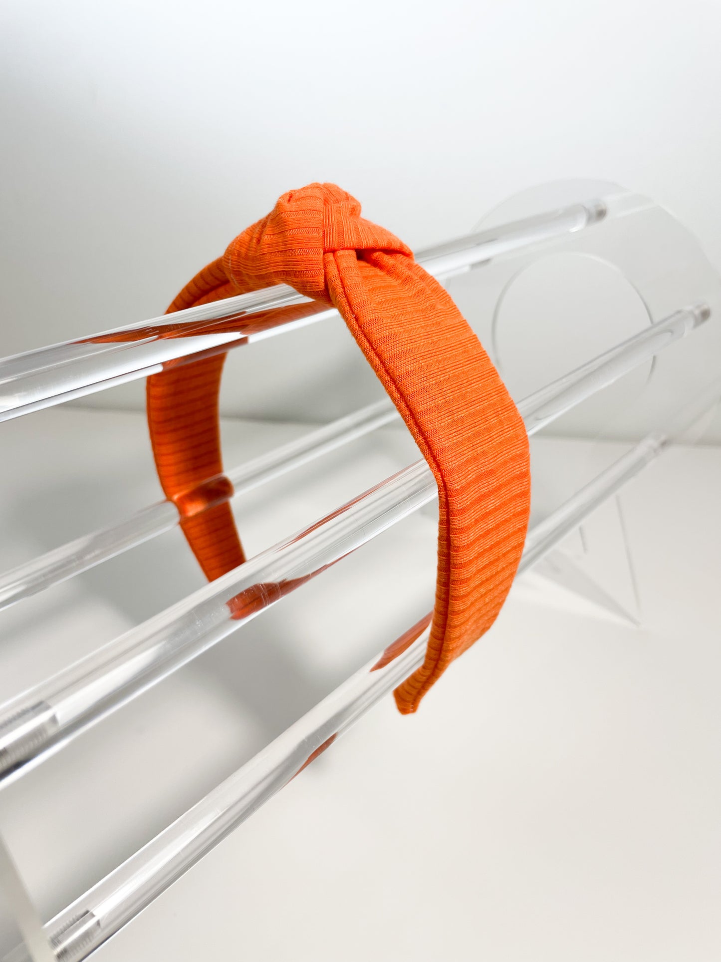 Orange Ribbed Hard Headband