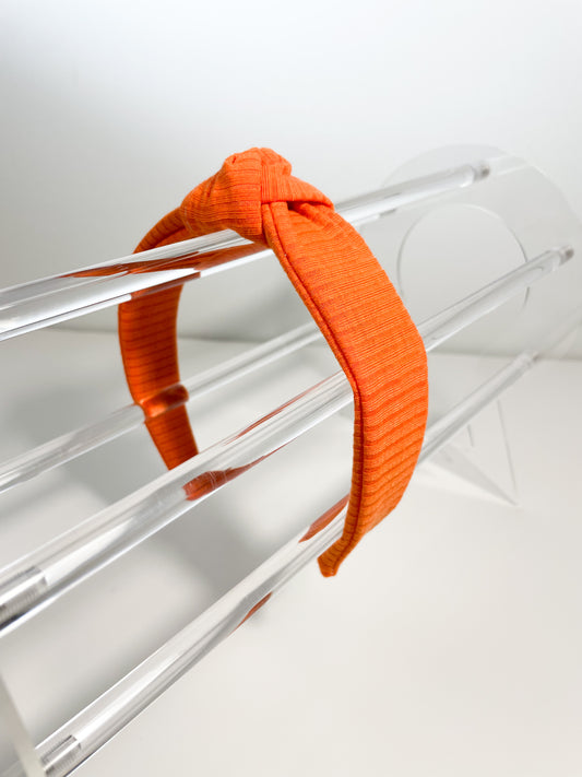 Orange Ribbed Hard Headband