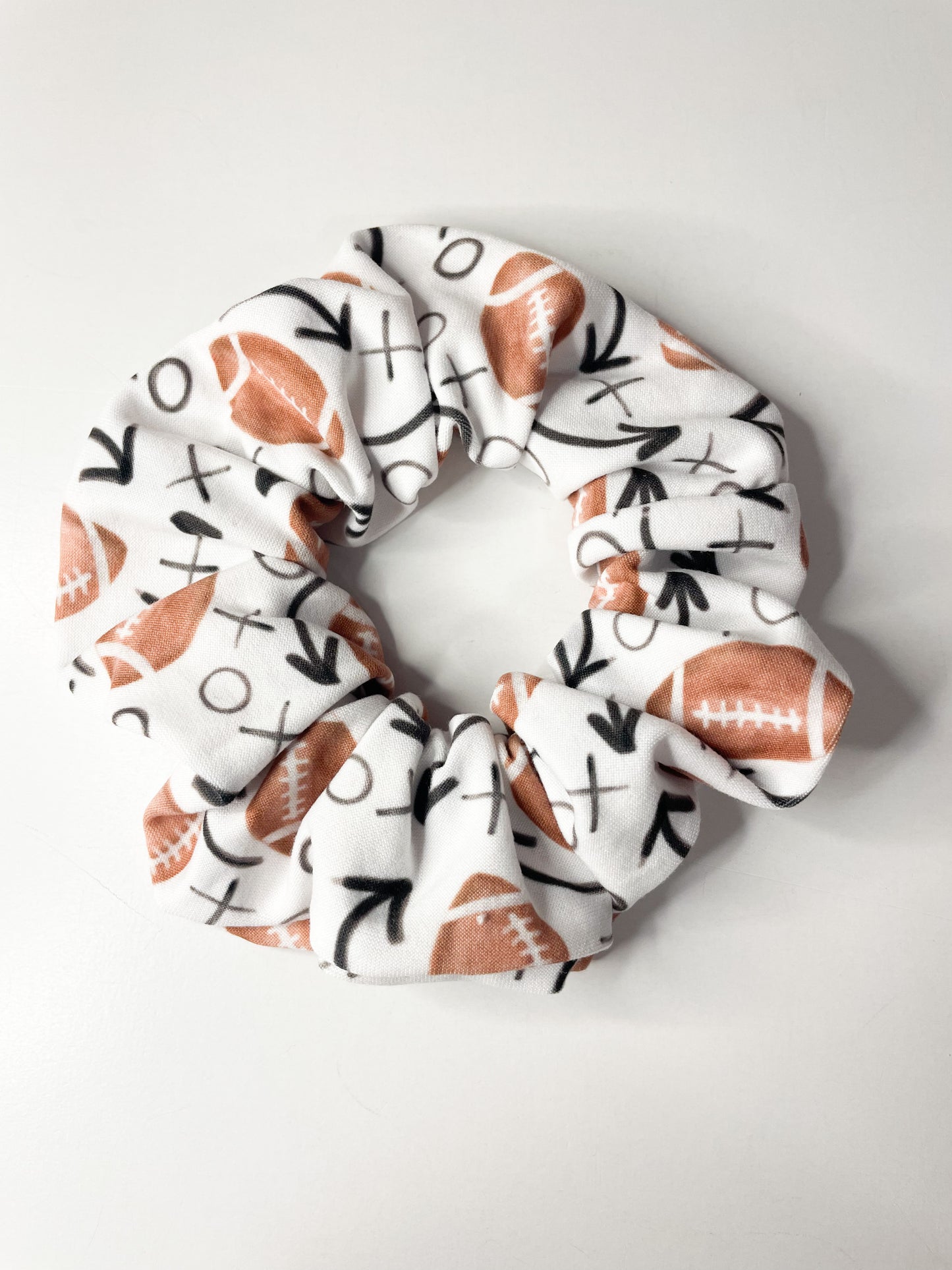 Watercolor Football Scrunchie