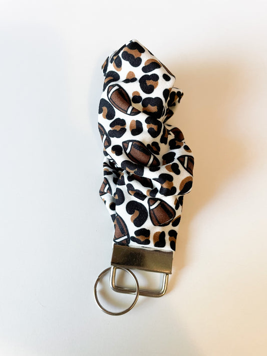 Leopard Football Wristlet