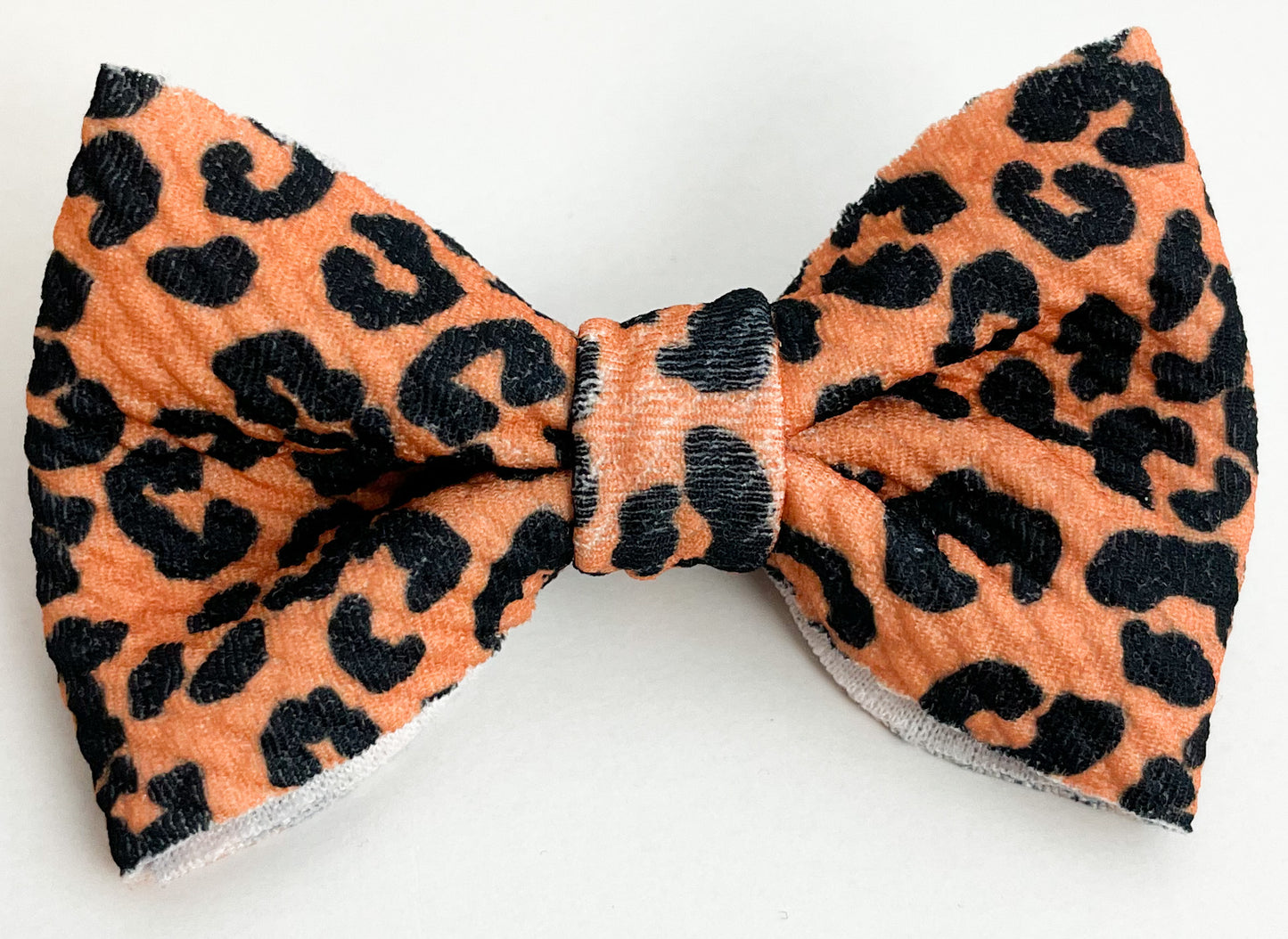 Orange Cheetah Bow