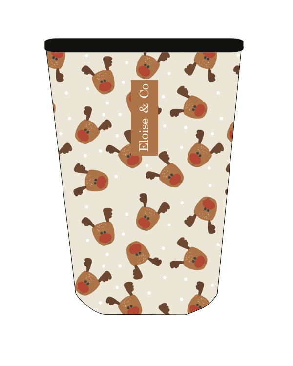 Reindeer Cold Cup Sleeve