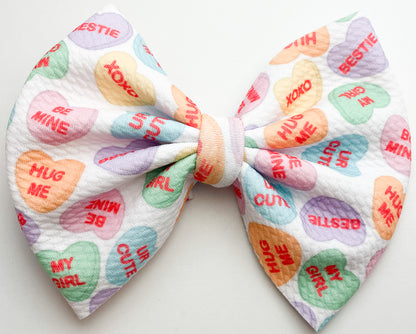 Conversation Hearts Bow