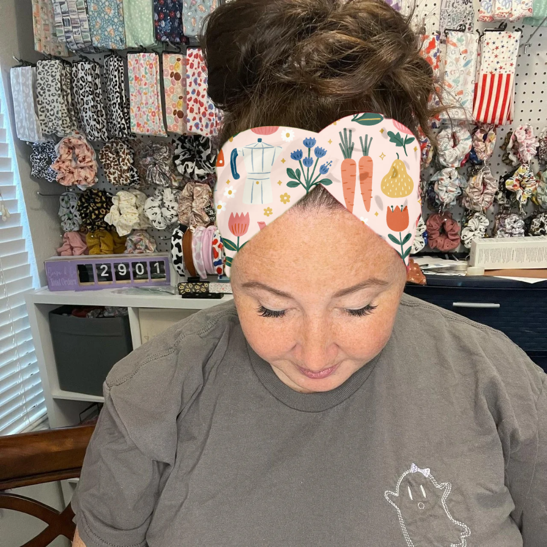 Vintage Dishes Twist Headband