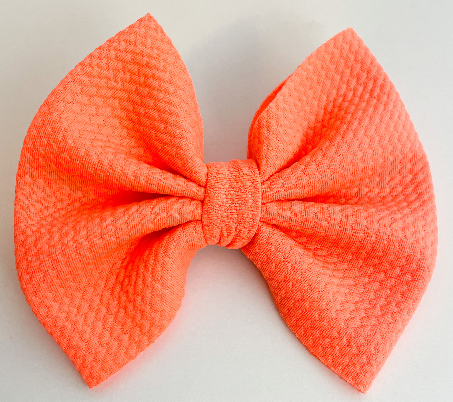 Neon Coral Bow