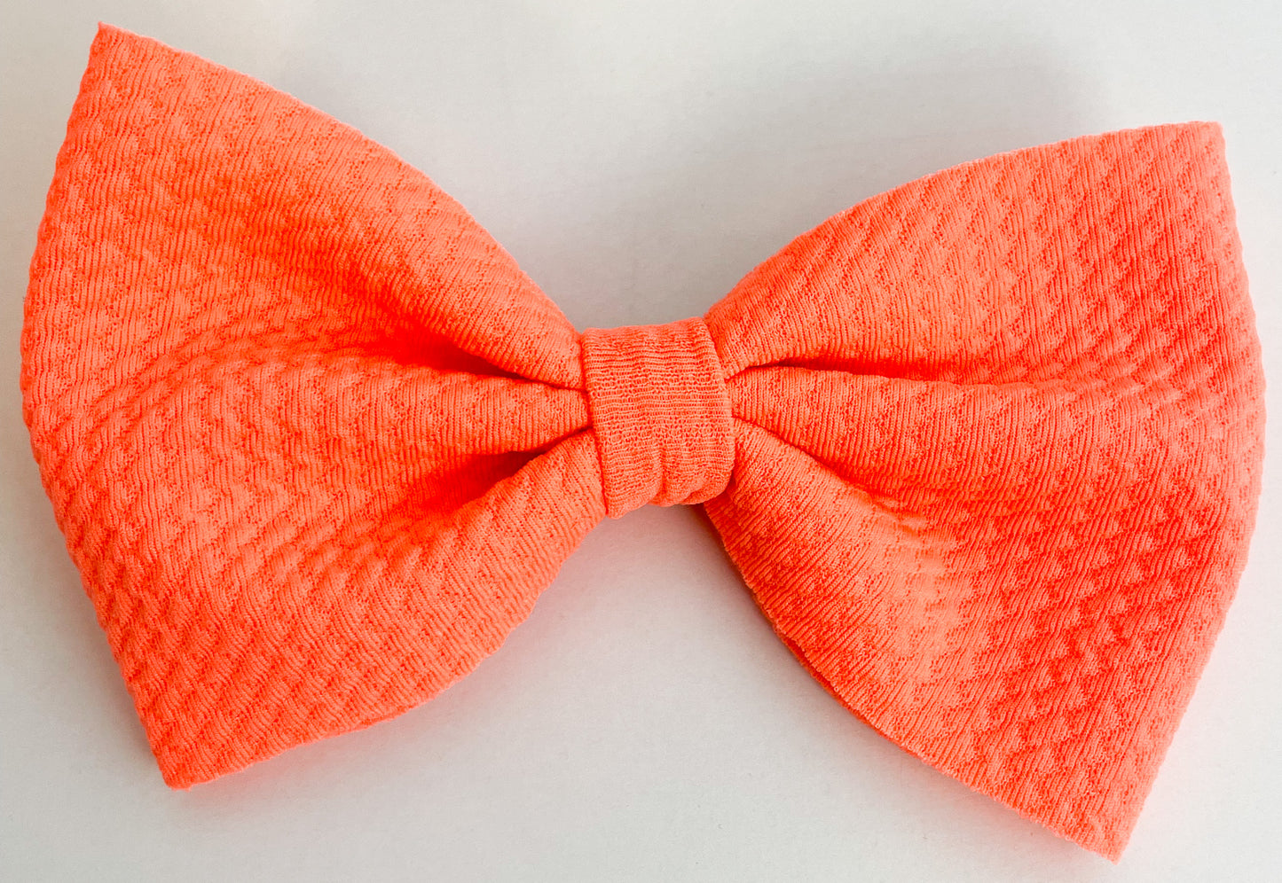 Neon Coral Bow