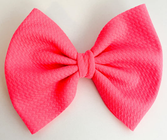 Neon Pink Bow