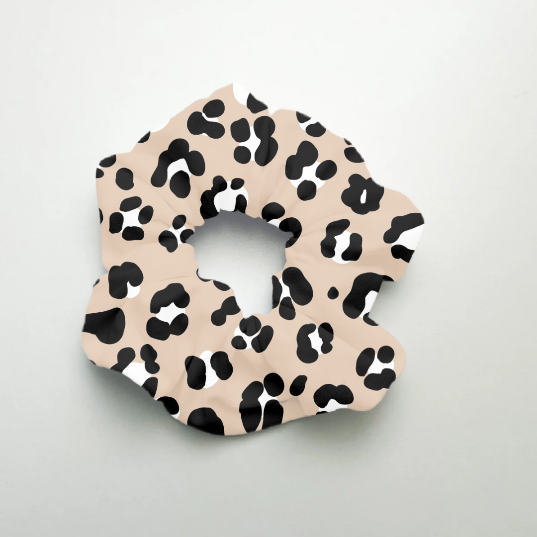 New Tan Leopard Scrunchie