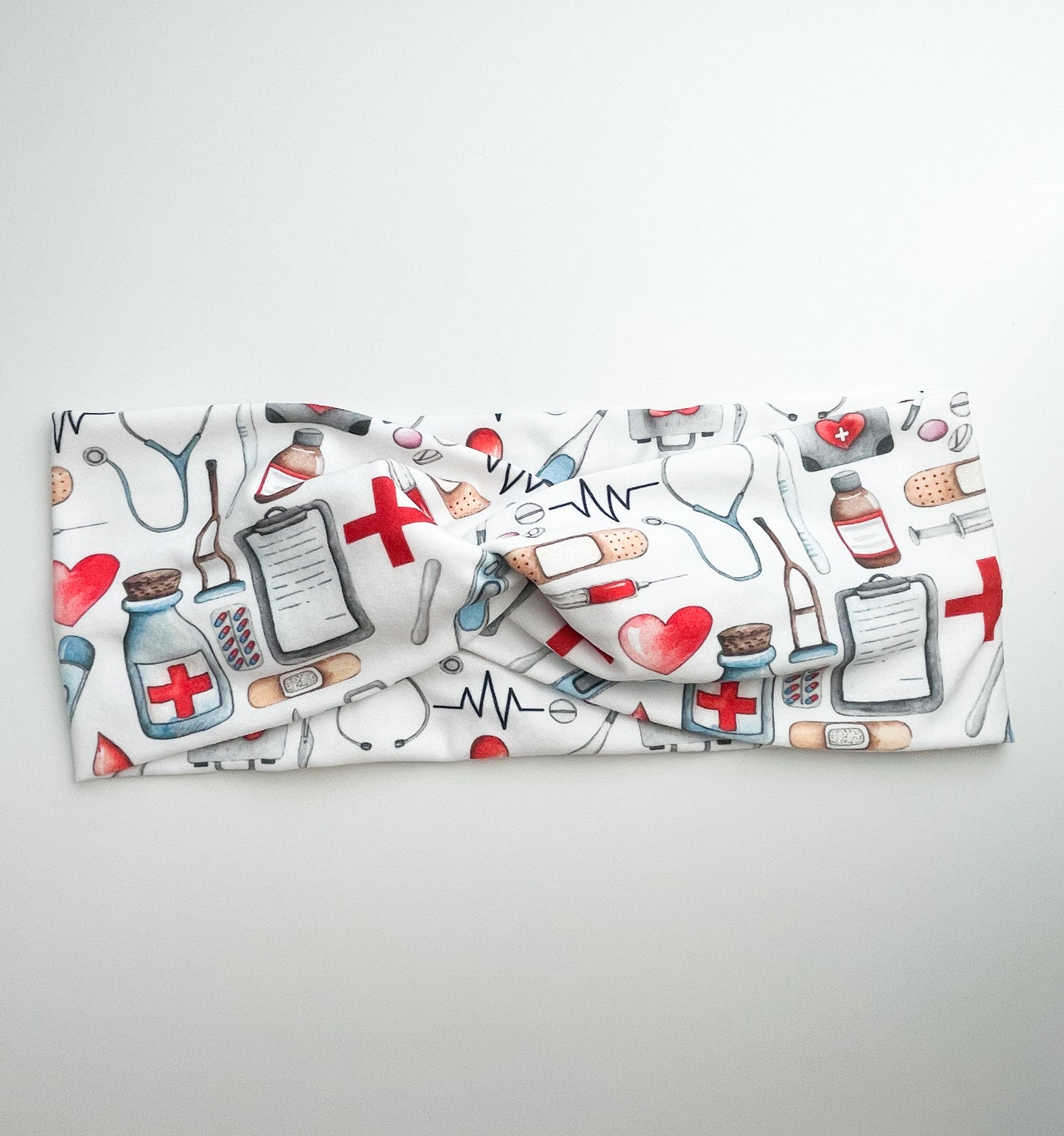 Medical Field Twist Headband - White