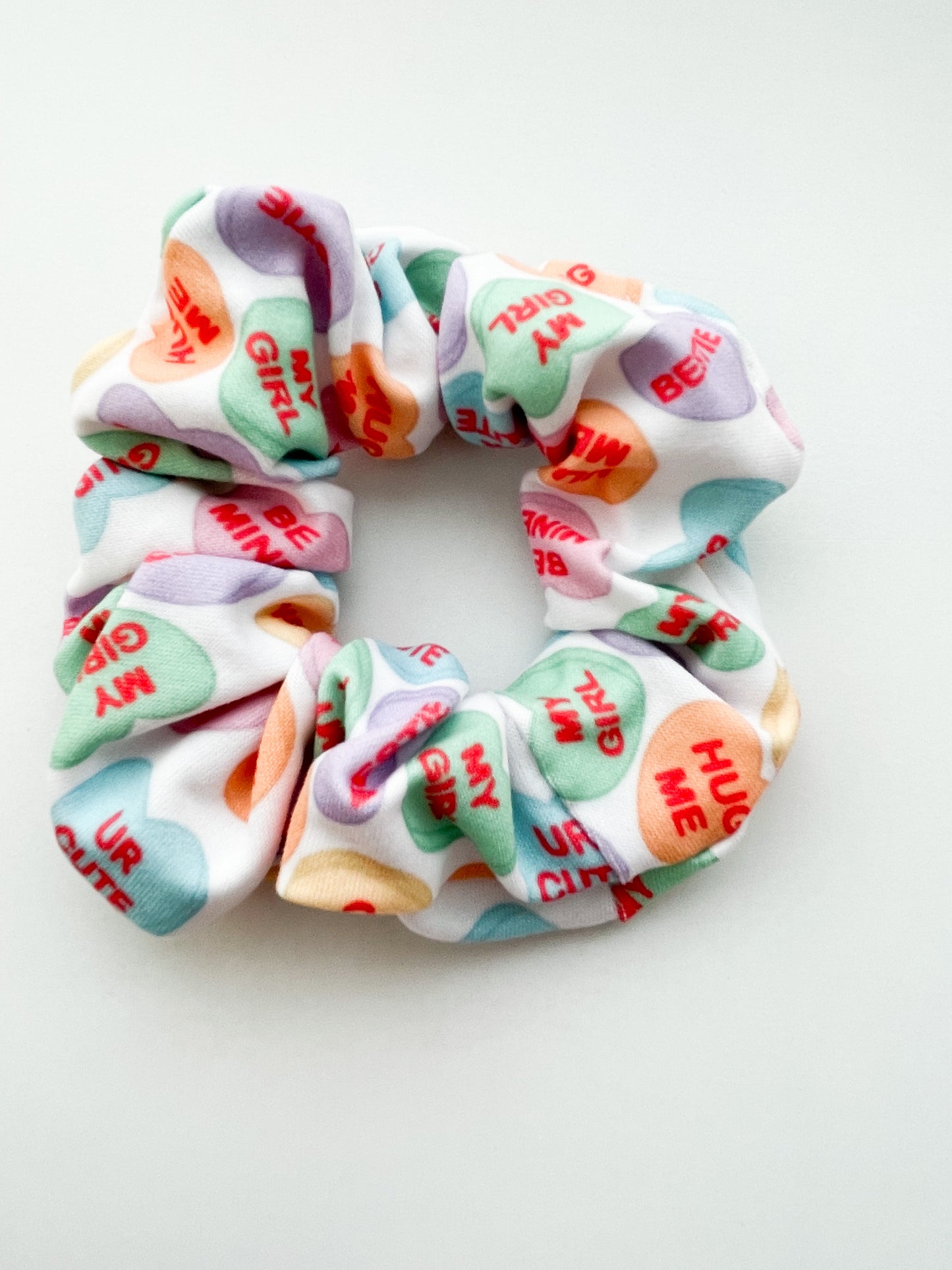 Conversation Hearts Scrunchie